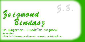 zsigmond bindasz business card